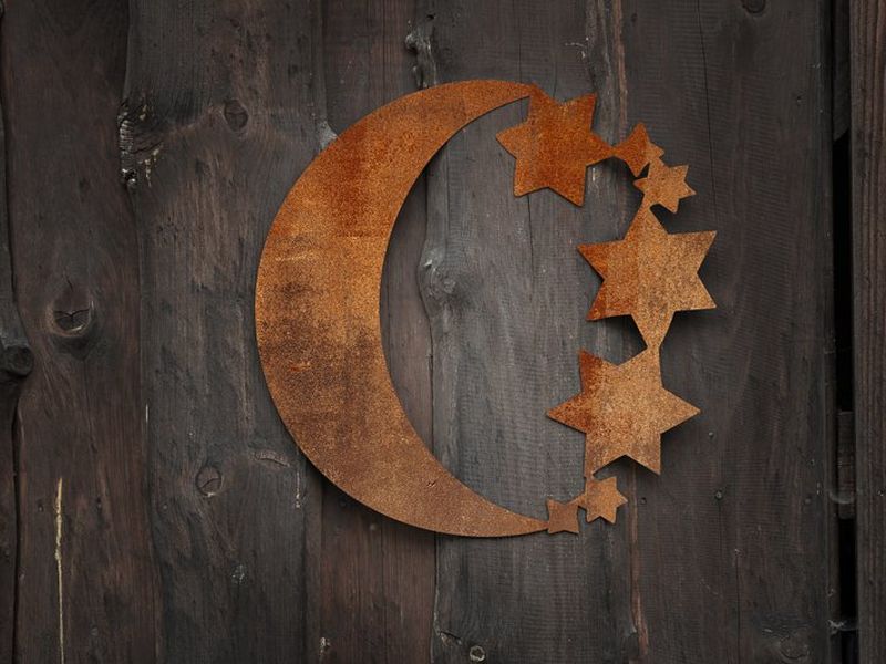 Cortenstahl Gartendeko – Mond