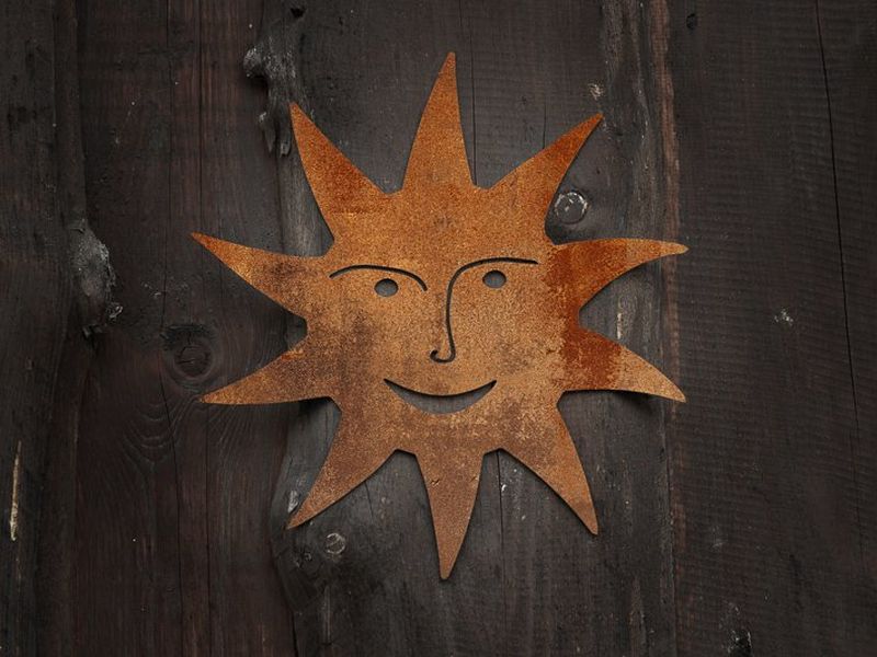 Cortenstahl Gartendeko – Sonne