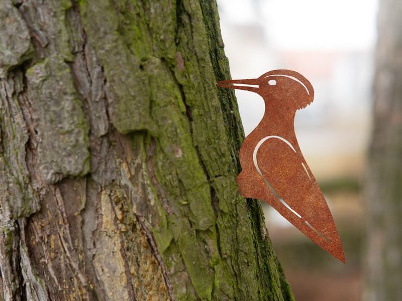 Cortenstahl Gartendeko – Specht