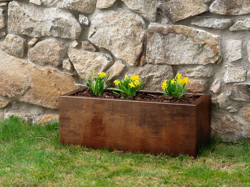 Cortenstahl Pflanzkübel – LINE