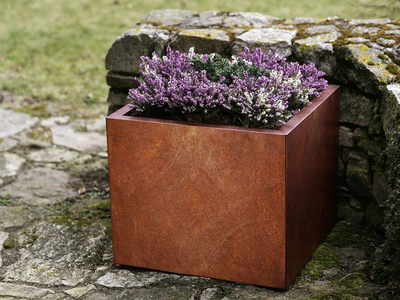 Cortenstahl Pflanzkübel – CUBE