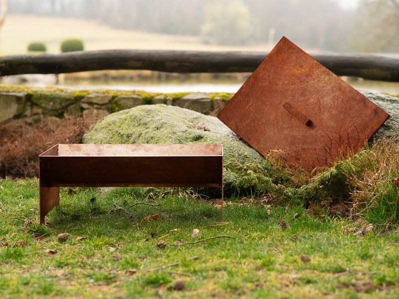 Garten-Feuerschale aus Cortenstahl