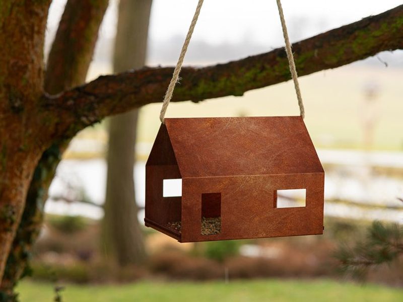 Vogelhaus aus Cortenstahl – Casa