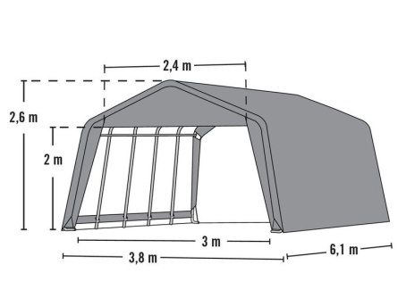 ShelterLogic 3,8 × 6,1 m