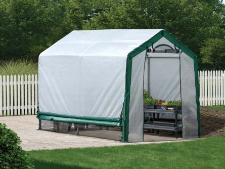 ShelterLogic 1,8 × 2,4 m Weiß/Grün