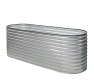 Metall-Hochbeet – Grow Faster M (L. 240 cm × B. 80 cm × H. 82 cm), Silber