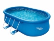 Ovaler aufblasbarer Gummipool Quick Up in Blau