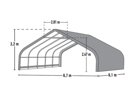 ShelterLogic Run-In-Shed 6,7 × 6,1 m