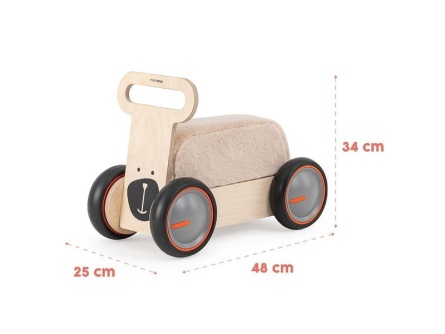 Holz Rutschauto und Lauflernwagen Bär