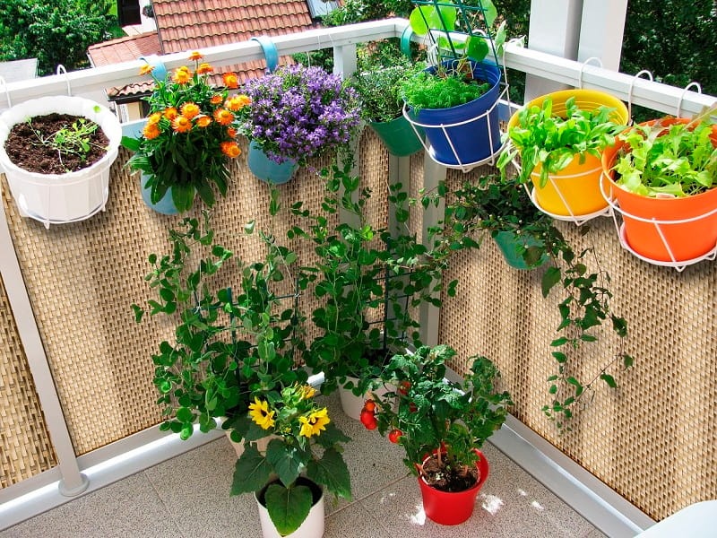 RattanSichtschutz für Balkon Polyrattan RD GEOmall.at