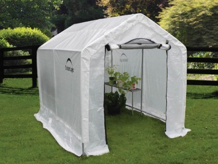 ShelterLogic 1,8 × 2,4 m inkl. Regalen