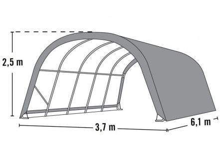 ShelterLogic Run-In-Shed 3,7 × 6,1 m