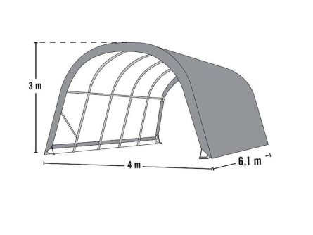ShelterLogic Run-In-Shed Grün 4 × 6,1 m