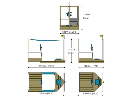 Spielplatz mit Sandkasten Piratenschiff